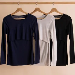 All Seasons Merino/Tencel LS Breastfeeding Top