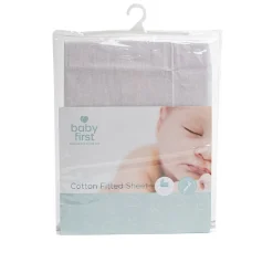 Baby First Fitted Cotton Sheet - White