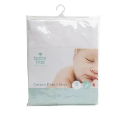 Baby First Fitted Cotton Sheet - White