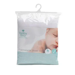 Baby First Flannelette Sheet Set