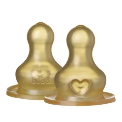 BIBS Replacement Bottle Nipples Latex 2pk