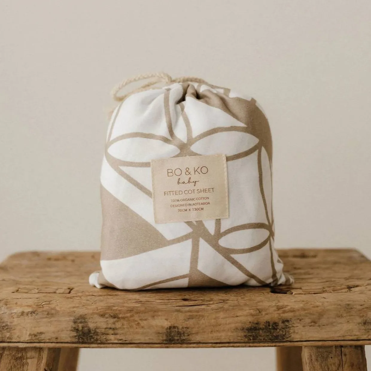 BO & KO Baby Fitted Cot Sheet 70 x 130cm