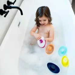 Boon Fleet Stacking Boats 5pc - Navy/Yellow