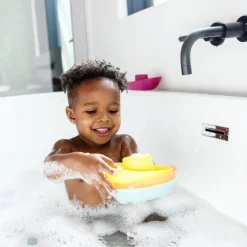 Boon Fleet Stacking Boats 5pc - Navy/Yellow