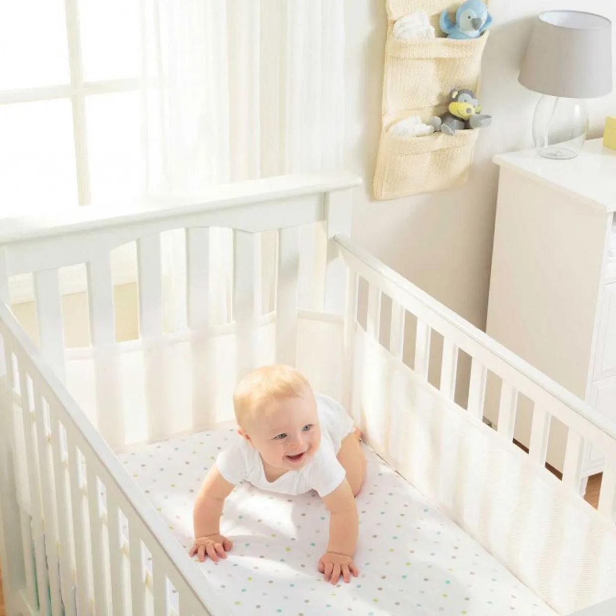 Breathable Mesh Cot Liner - 4 Sides