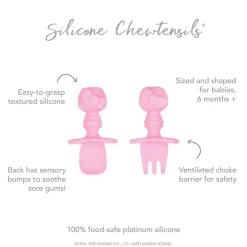 Bumkins Silicone Chewtensils - Hello Kitty