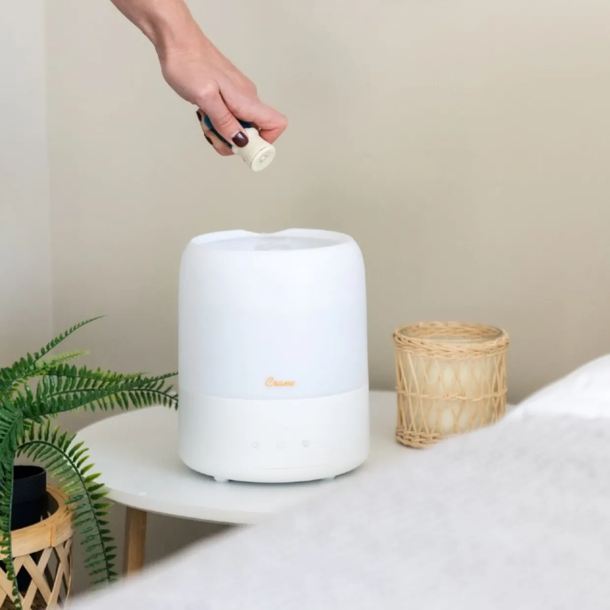 Crane 3 in 1 Cool Mist Humidifier, Aroma Diffuser & Sleep Support Light – 1.9L