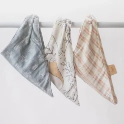 Crane Baby Muslin Bandana Bib 3pk