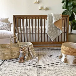 Crane Baby Reversible Cot Quilt - Ezra - Clearance