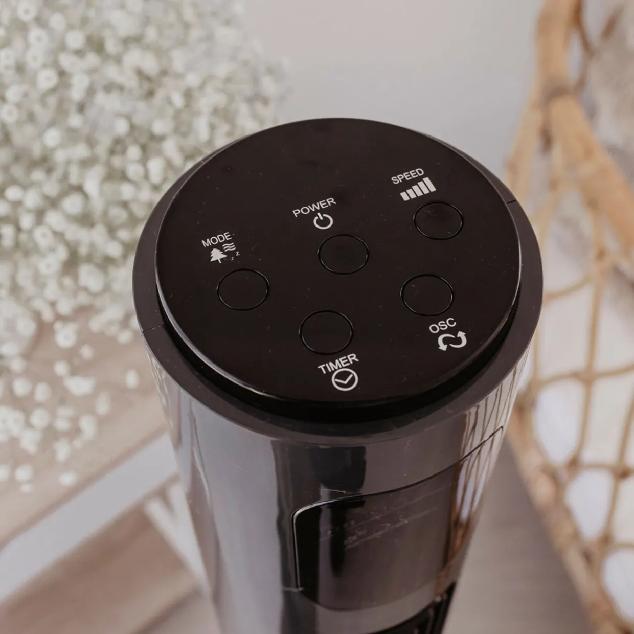 Crane Tower Fan and Air Circulator (116 cm) - Charcoal