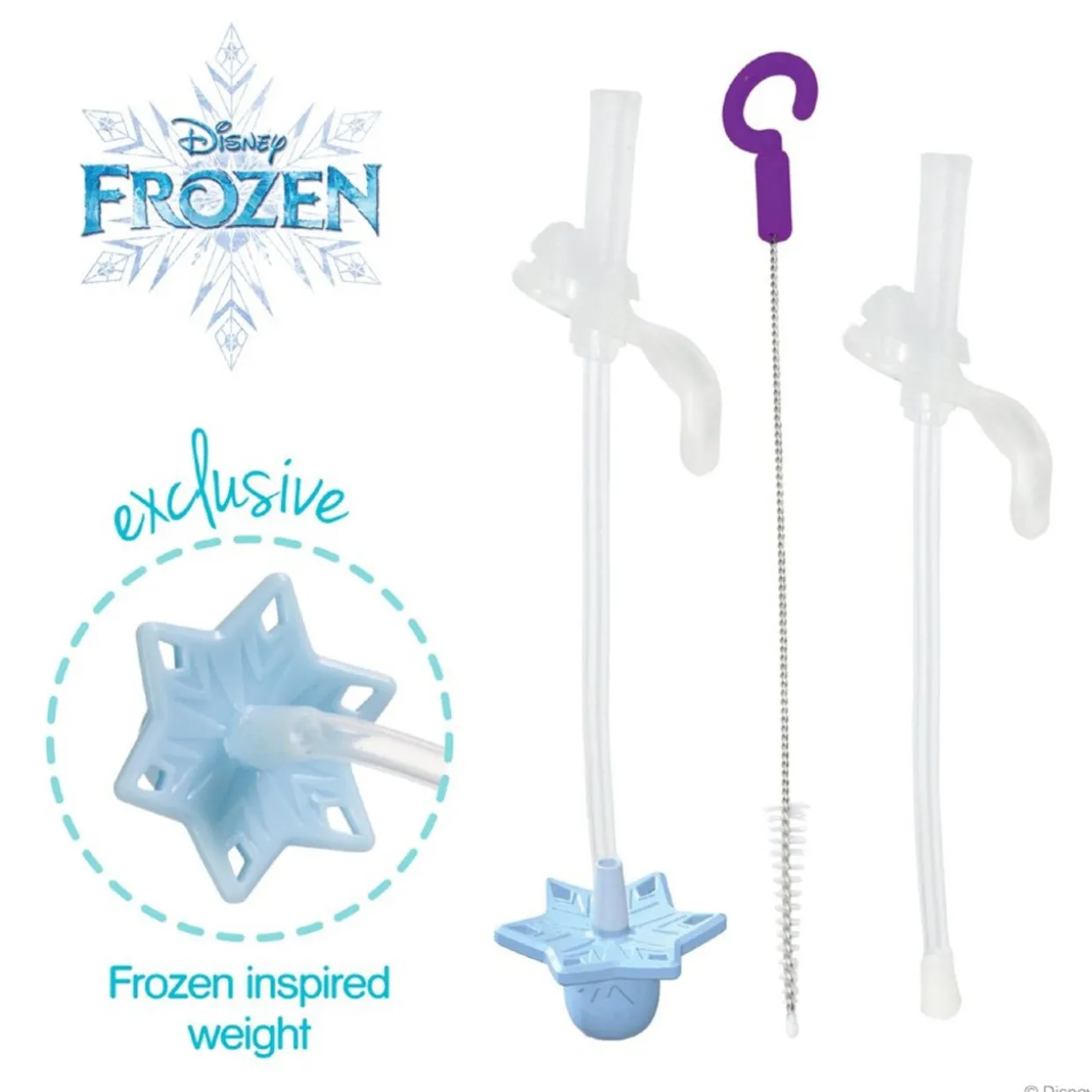 Disney Sippy Cup - Replacement Straws & Cleaner - Elsa