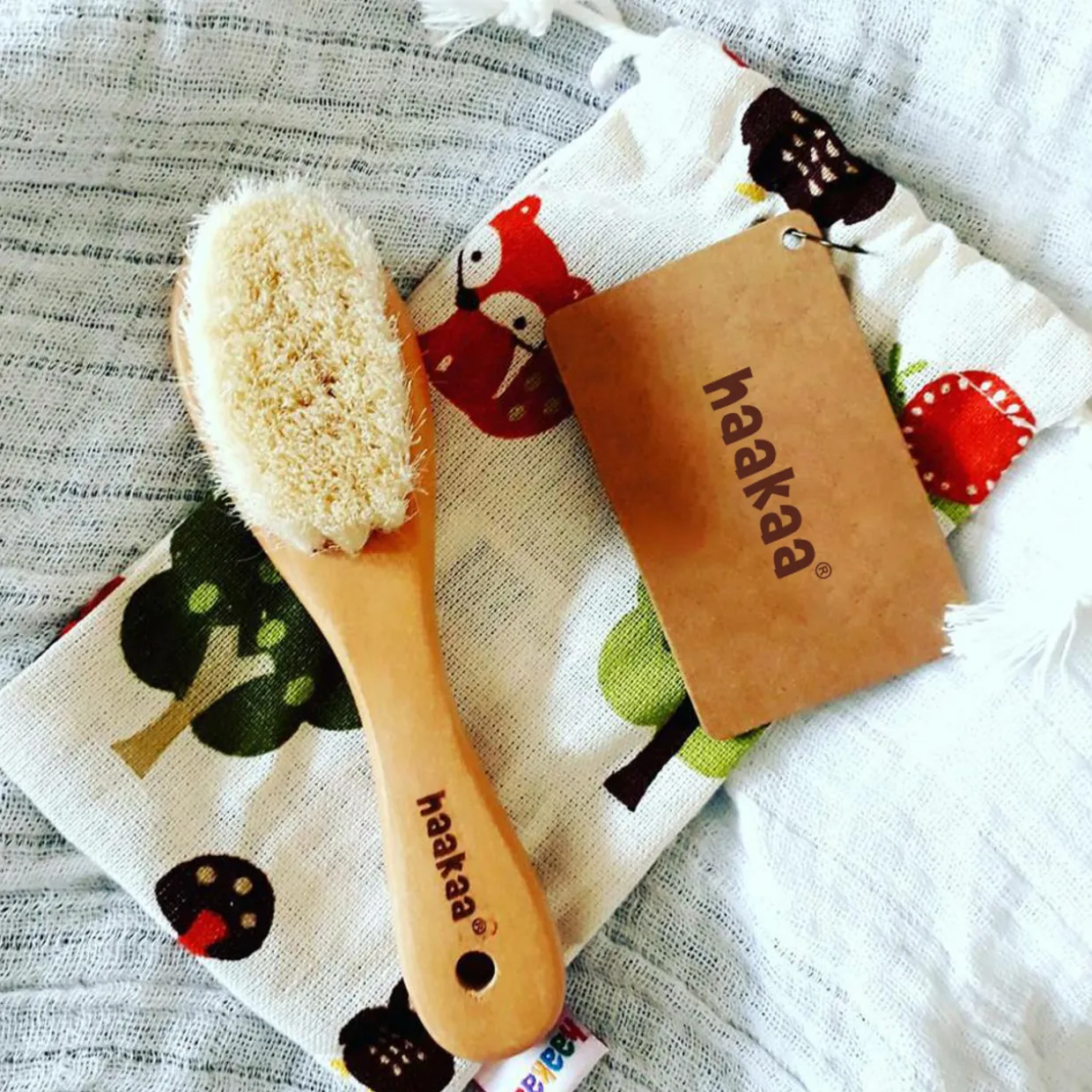 Haakaa Goat Wool Baby Hair Brush