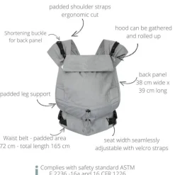 Hoppediz Primeo Baby Carrier - Cross Twill