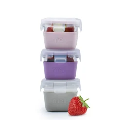 Melii Glass Containers with Silicone Sleeve 3 Pack