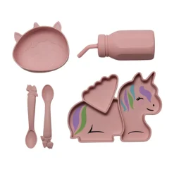 Melii Silicone 5 Piece Feeding Gift Set - Unicorn
