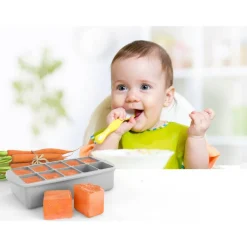Melii Silicone Baby Food Freezer Tray with Lid - Luxe