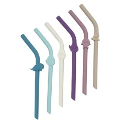 Melii Silicone Luxe Animal Straws with Cleaning Brush