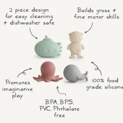 Mushie Bath Play Set - Sealife