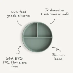 Mushie Silicone Suction Plate (Divided Plate)