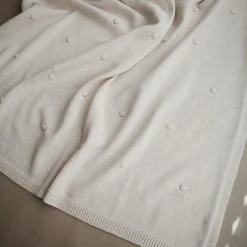 Mushie Textured Dots Knitted Blanket - Clearance
