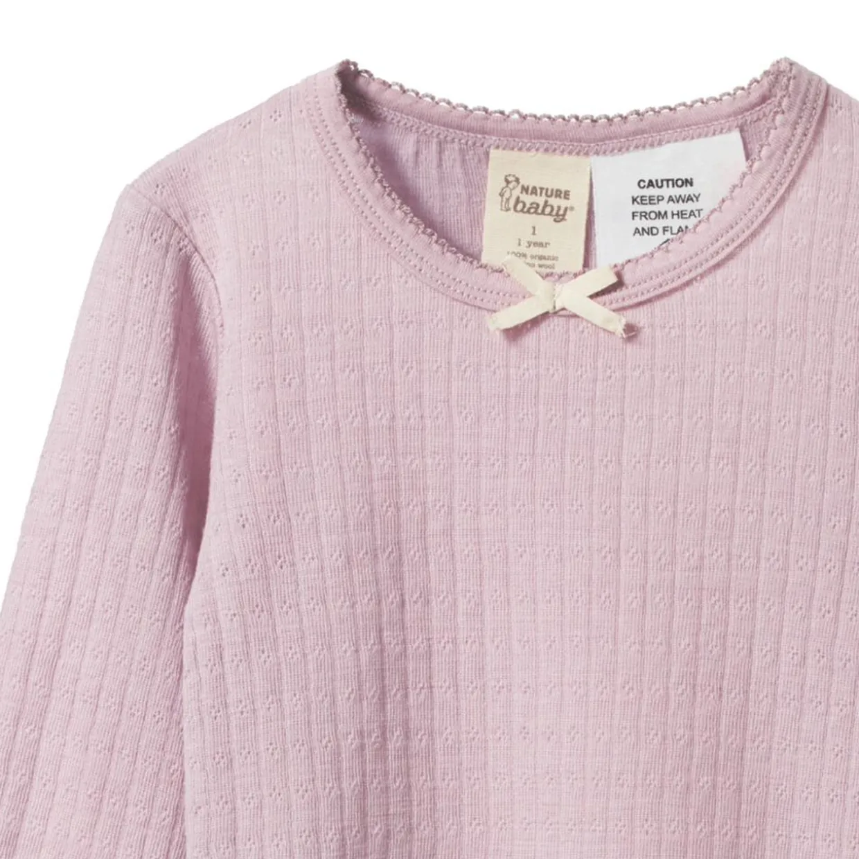 Nature Baby Long Sleeve Merino Pointelle Pyjamas 2pc