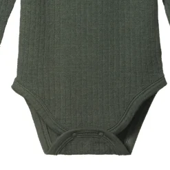 Nature Baby Merino Pointelle Long Sleeve Bodysuit