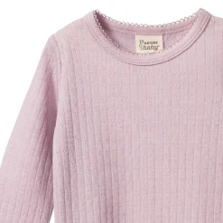 Nature Baby Merino Pointelle Long Sleeve Cloud Tee