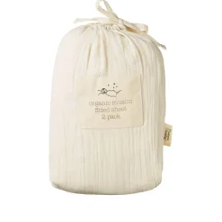 Nature Baby Muslin Fitted Sheet 2pk - 74 x 38cm