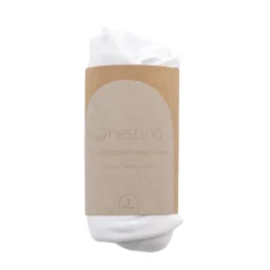 Nestling Moses Basket Jersey Fitted Sheet - 2PK - 73 x 34cm