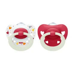 NUK Signature Silicone Night Soother 2pk