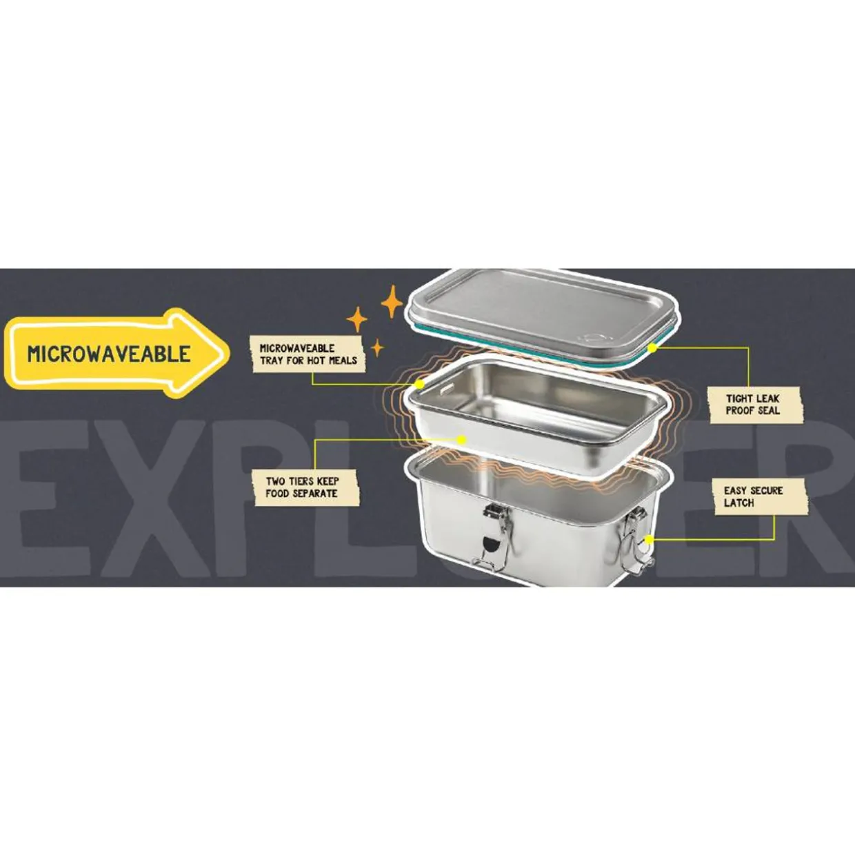 PlanetBox Stainless Steel Lunchbox - Explorer