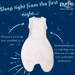 Purflo 2.5 tog Swaddle to Sleep Bag - All Seasons