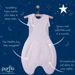 Purflo 2.5 tog Swaddle to Sleep Bag - All Seasons
