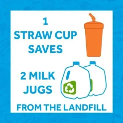 Re-Play Straw Cup with Plastic Bendy Straw