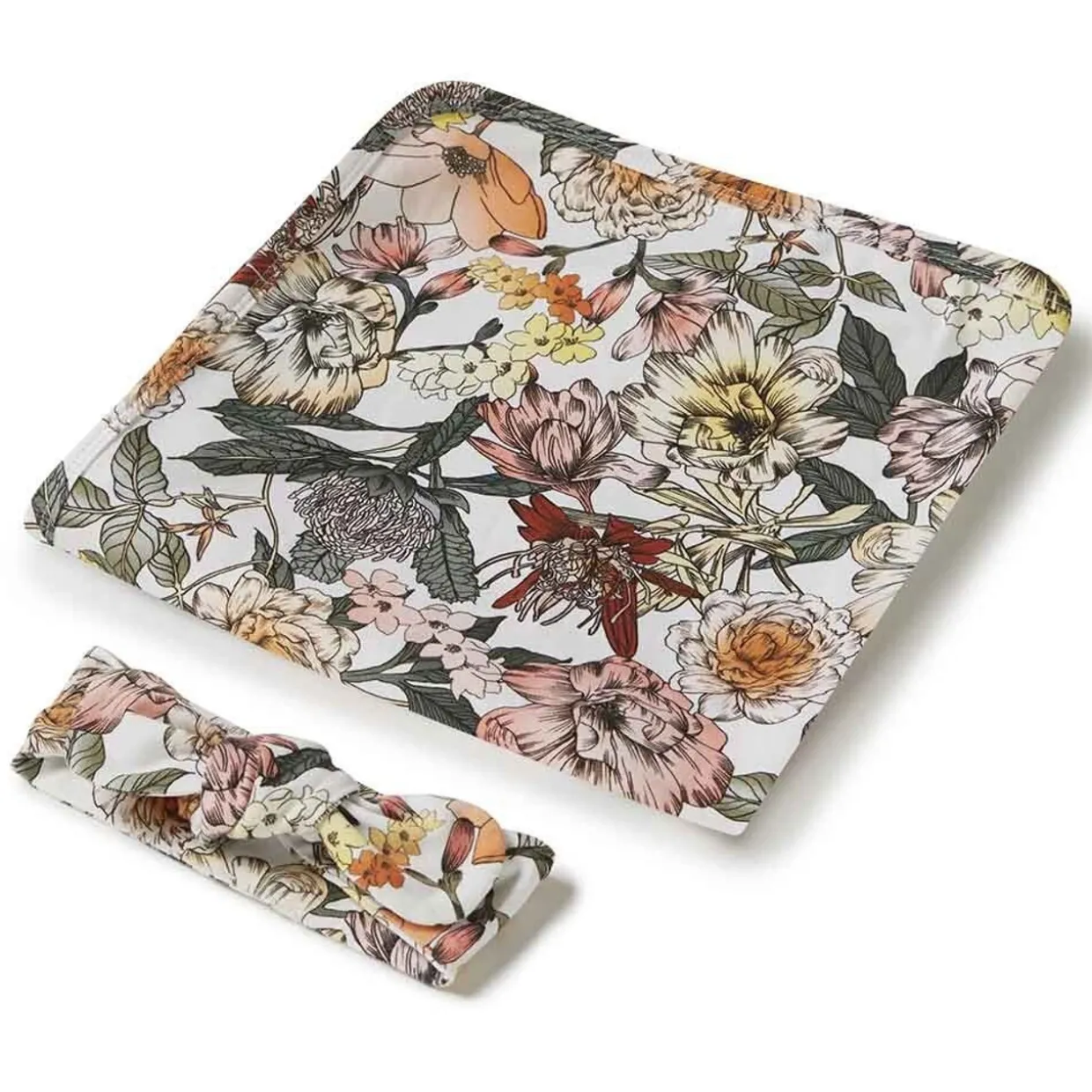 Snuggle Hunny Baby Jersey Wrap & Topknot Set