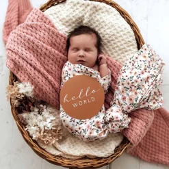 Snuggle Hunny Baby Jersey Wrap & Topknot Set