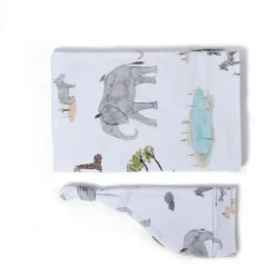 Snuggle Hunny Baby Jersey Wrap & Beanie Set