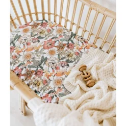 Snuggle Hunny Kids Fitted Bassinet Sheet / Change Pad Cover - 80 x 48cm