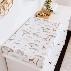Snuggle Hunny Kids Fitted Bassinet Sheet / Change Pad Cover - 80 x 48cm
