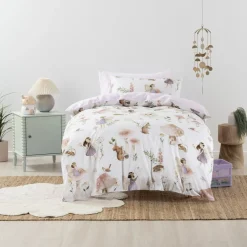 Squiggles Cotton Duvet Cover Set - Fairy Grove Silver