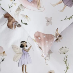 Squiggles Cotton Duvet Cover Set - Fairy Grove Silver