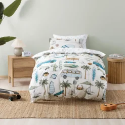 Squiggles Cotton Duvet Cover Set - Gone Surfing