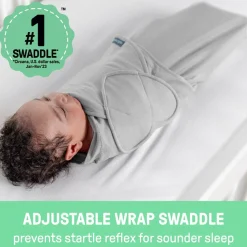 SwaddleMe by Ingenuity Monogram Collection Stage 1 1.0 tog Swaddle 1pk