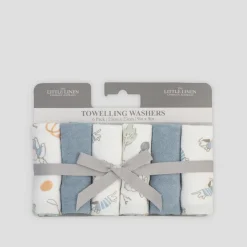 The Little Linen Company Towelling Washers 6 Pack