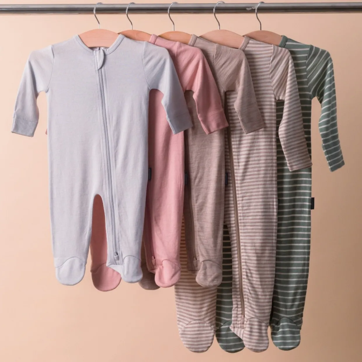 The Sleep Store Jersey Merino - Footed Zipsuit