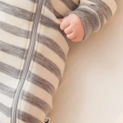 The Sleep Store Merino Zipsuit with Grippy Soles