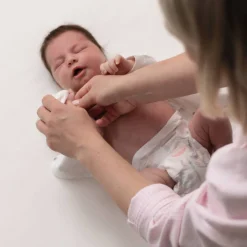 The Sleep Store Organic Cotton Pointelle Kimono Long Sleeve Bodysuit