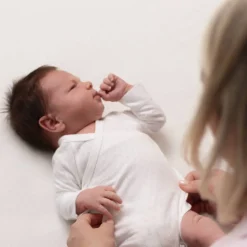 The Sleep Store Organic Cotton Pointelle Kimono Long Sleeve Bodysuit