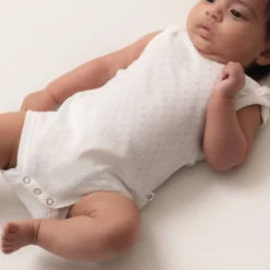 The Sleep Store Organic Cotton Pointelle Singletsuit