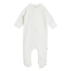 The Sleep Store Organic Cotton Pointelle Footed Zipsuit